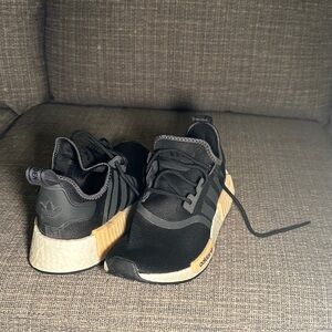 Adidas Black and Cream Athletic Shoes